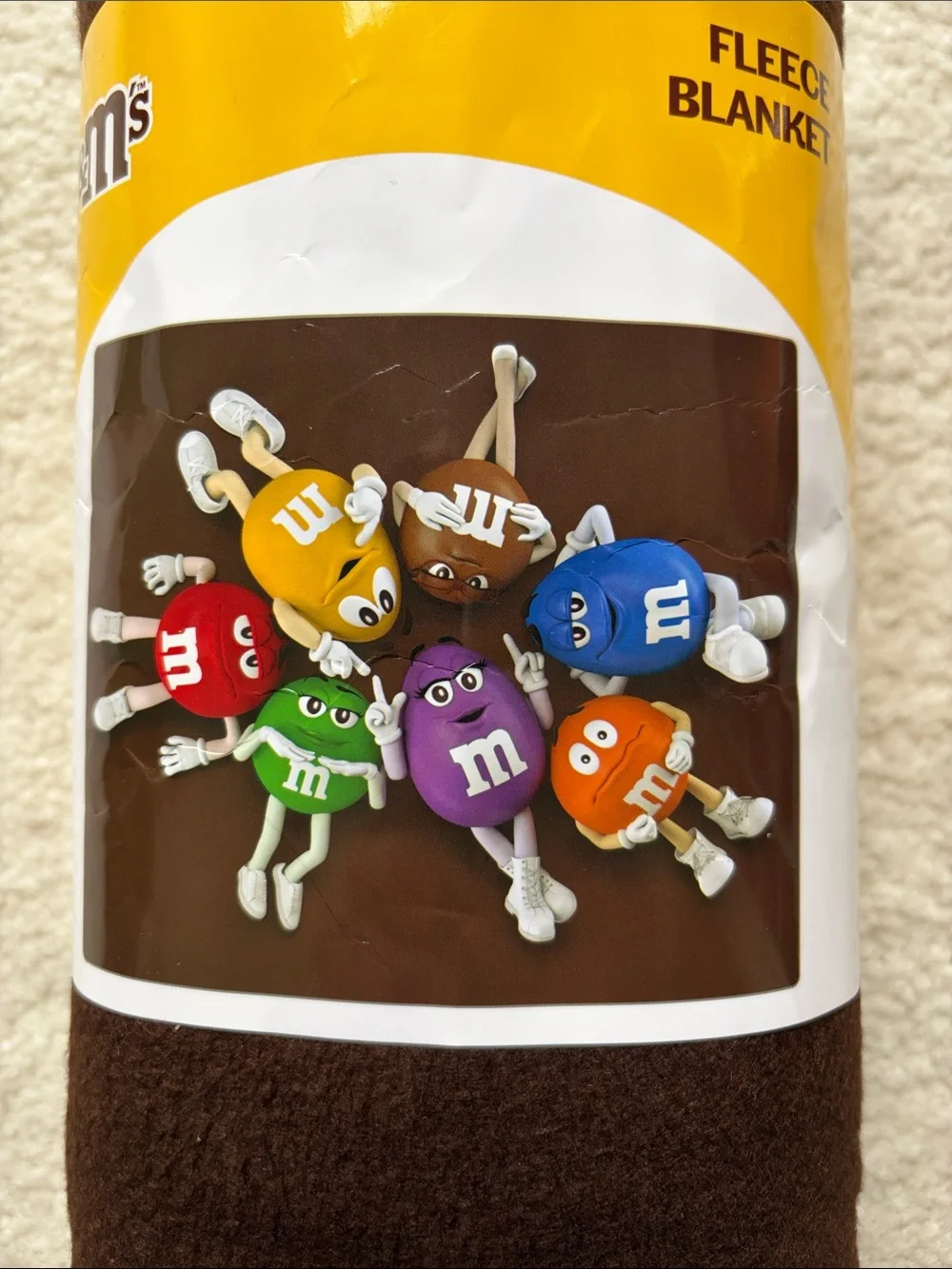 M&M'S Fleece Blanket with Colorful M&M Characters